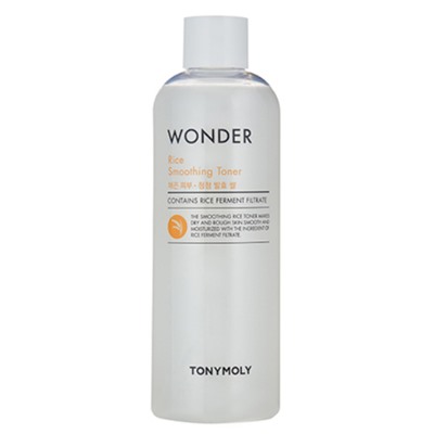 Тонер для лица увлажняющий с экстрактом риса WONDER Rice Smoothing Toner  TONYMOLY 500 мл.