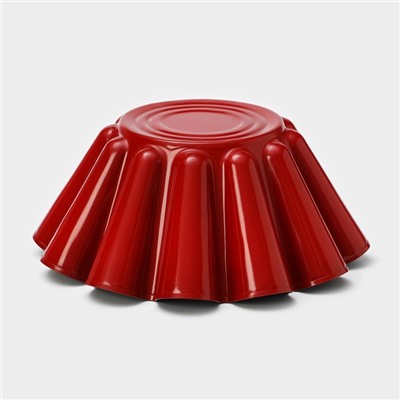 Форма для ромовой бабы и кулича «Бутон», 14,5×6 см, антипригарное покрытие, цвет бордовый