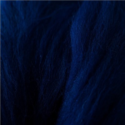 Шерсть для валяния полутонкая 100% шерсть 50 гр (синяя)