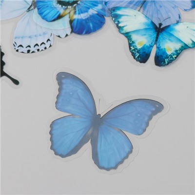 Наклейки для творчества пластик PVC "Звездные бабочки" набор 40 шт 9х10.5 см
