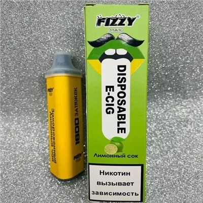 Электронная Сигарета FIZZY DISPOSABLE E-CG (1600 ЗАТЯЖЕК) Лимонный Сок