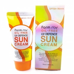 Солнцезащитный крем без масел  Farmstay Oil-Free UV Defence SUN Cream SPF50+ PA+++, 70 ml