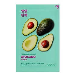 Маска для лица тканевая смягчающая Авокадо Pure Essence Mask Sheet Avocado Holika Holika