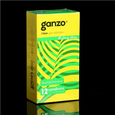 Презервативы Ganzo Ultra thin, ультра-тонкие, 12 шт.