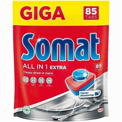 Таблетки для посудомоечной машины Somat Giga All in 1 extra 85таб