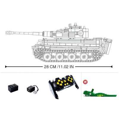 Конструктор Механо «Немецкий танк TIGER», радиоуправление, 814 деталей