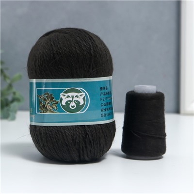 Пряжа "Mink wool" 90% пух норки,10% полиамид 350м/50гр + нитки (814 омут)