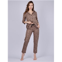 Пижама Классика леопард, трикотаж