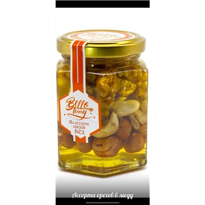 Мед с орешками (Банка, стекло) Цена 1 шт