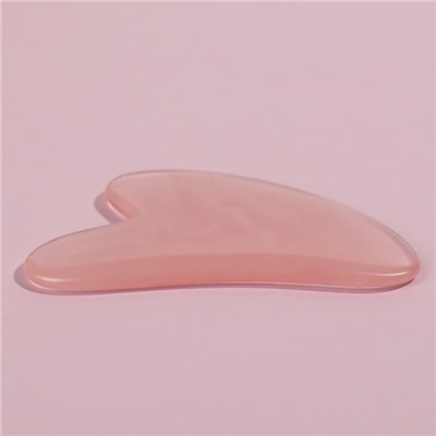 Массажёр гуаша «Сердце», 8,5 × 5,5 см, цвет розовый