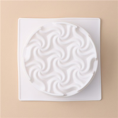 Форма для муссовых десертов и выпечки KONFINETTA «Вихрь», 17,5×5,5 см, ячейка d=15 см, цвет белый