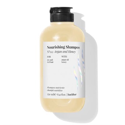 Питательный шампунь для сухих и тусклых волос Back Bar Nourishing Shampoo №02-Масло Арганы и Мед Farmavita 250 мл