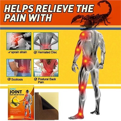 Лечебный пластырь с ядом скорпиона Sumifun Pain Relief Patch 8шт