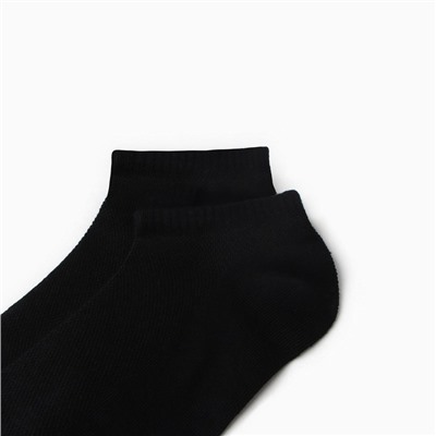 Носки мужские укороченные, цвет черный, размер 25-27