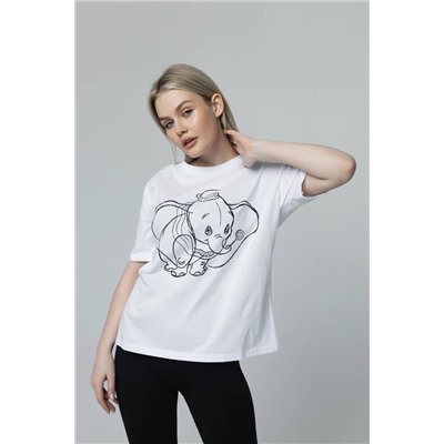 Слон футболка оверсайз (белый)