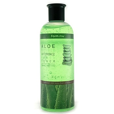 Тонер освежающий с экстрактом алоэ Aloe Visible difference fresh toner FarmStay 350 мл.