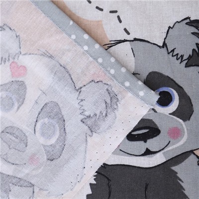 Постельное бельё BABY Панда, цвет бежевый, 112х147см,110х150см, 60х60см, бязь 142гр/м, 100% хлопок