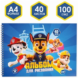 Альбом для рисования А4 40 листов на гребне Paw Patrol