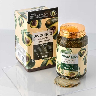 Farm Stay Ампульная сыворотка для лица с экстрактом авокадо / Avocado All-In-One Intensive Moist Ampoule, 250 мл