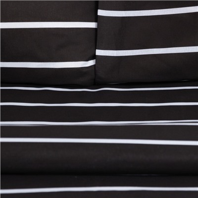 Постельное бельё Этель 1.5сп Black stripes 143х215 см,150х214 см, 70х70 см-2 шт, 100% хлопок,поплин
