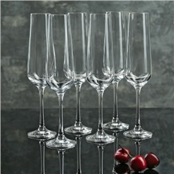 Набор бокалов для шампанского «Сандра», 200 мл, 6 шт