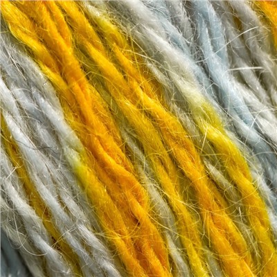 Пряжа "Mink wool" 90% пух норки,10% полиамид 350м/50гр + нитки (025 сер.-лимон)
