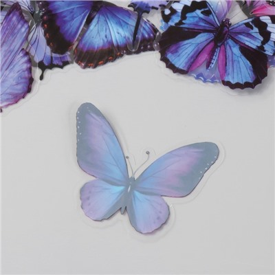Наклейки для творчества пластик PVC "Волшебные бабочки" набор 40 шт 9х10.5 см