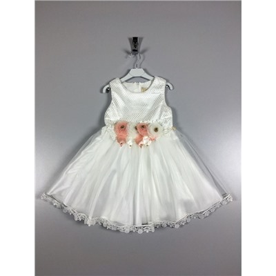 Нарядное платье для девочки (белое) TRP1799