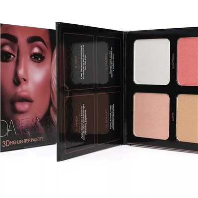 Хайлайтер Hudabeauty 3D Highlighter Palette (4 цвета) Rose Sands Edition