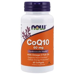 NOW Коэнзим Q10 CoQ 10 60 mg 60 капс.