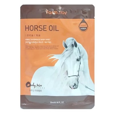 Маски для лица Тканевая Farm stay HORSE OIL