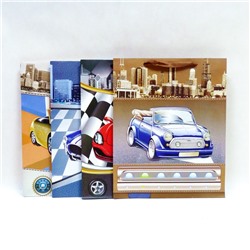 Пакет подарочный Автомобиль (3D,блестки) 26*32*10см 4 вида (12 в упак) WB-347-M