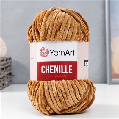 Пряжа "Chenille" 100% микрополиэстер 90м/100гр (565 коричневый)