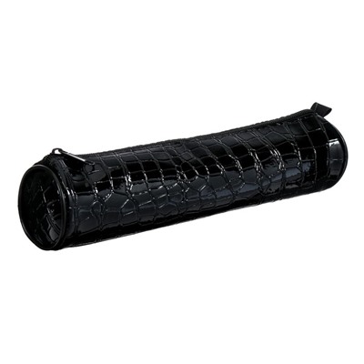 Пенал-тубус для кистей мягкий, 255 х 65 мм , экокожа, чёрный