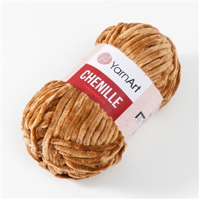 Пряжа "Chenille" 100% микрополиэстер 90м/100гр (565 коричневый)