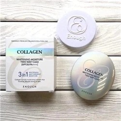 Отбеливающая пудра для лица с коллагеном 3 в 1 Enough Collagen Whitening Moisture Two Way Cake SPF 30 PA+++ 13 тон