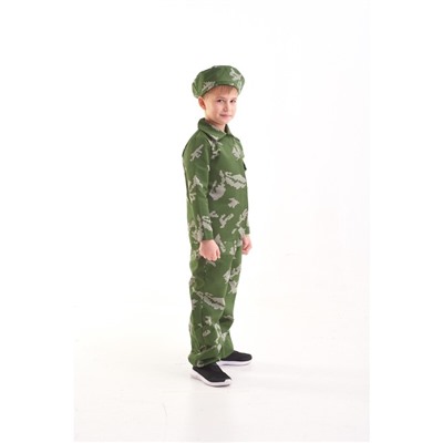 Карнавальный костюм "Пограничник", берет, куртка, штаны, 5-7 лет, рост 122-134 см