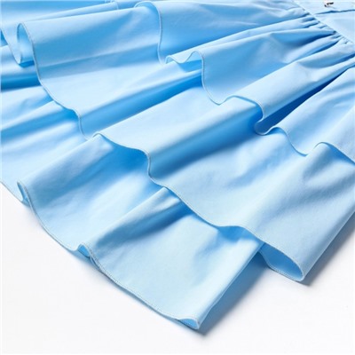 Платье для девочки MINAKU: Cotton collection цвет голубой, р-р 122
