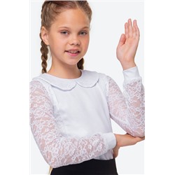 Блузка для девочки с длинными рукавами из кружева Happy Fox