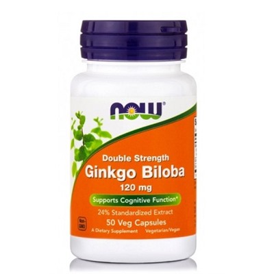Гинкго Билоба Ginkgo Biloba 120 mg Now 50 капс.