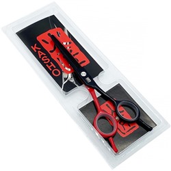 KASHO Филировочные ножницы 5.5" черно-красные