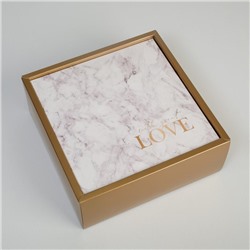 Коробка складная «Мрамор»,  25 × 25 × 10 см