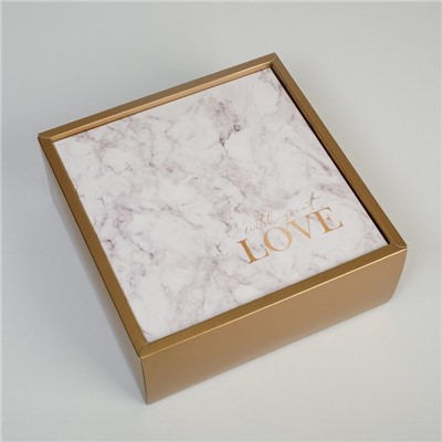 Коробка складная «Мрамор»,  25 × 25 × 10 см