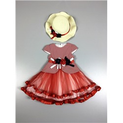Нарядное платье со шляпкой для девочки TRP2299