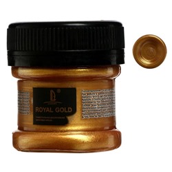 Краска акриловая 25мл, LUXART Royal gold, с высоким содержанием металлизированного пигмента, золото жёлтое