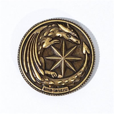 Монета гороскоп 2024 «Близнецы», латунь, d = 2,5 см
