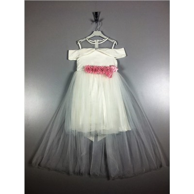 Нарядное платье для девочки (белое) TRP1783