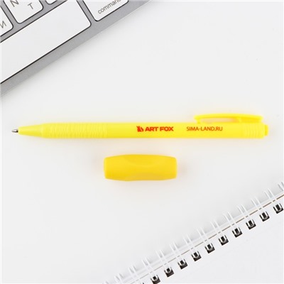 Ручка шариковая синяя паста 0.5 мм ArtFox тренажер для письма