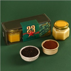 Набор "23 февраля": чай+кофе+крем-мёд