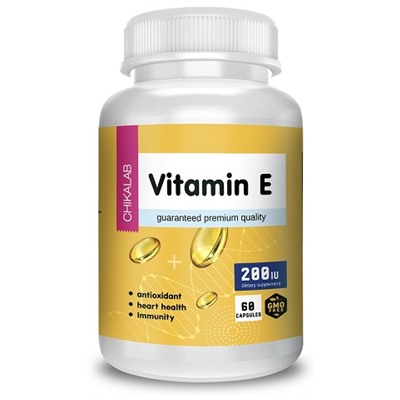 Витамин Е Vitamin E 200 iu 60 капс.